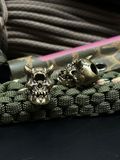 "Abyss Horn" Lanyard: Mystical Skull with Brass Bead
