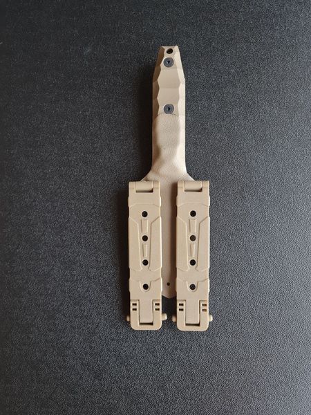 "Sirko" is a hunting knife for real hunters (tan polymer, tan handle, colored scabbard)