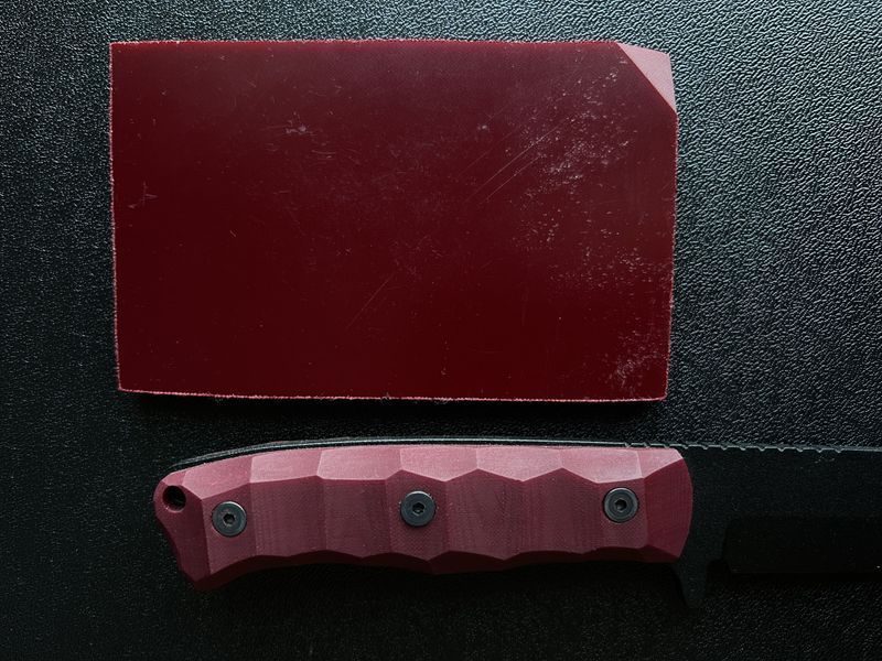 Micarta, handle pads, sheet (Burgundy) 8 mm.