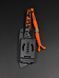 Survival Knife "Stus" Black-Orange Engraving "Forward and Unconquered