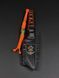 Survival Knife "Stus" Black-Orange Engraving "Forward and Unconquered