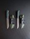 "Veles" tourist knife for life in nature (etching, emerald handle, green scabbard)