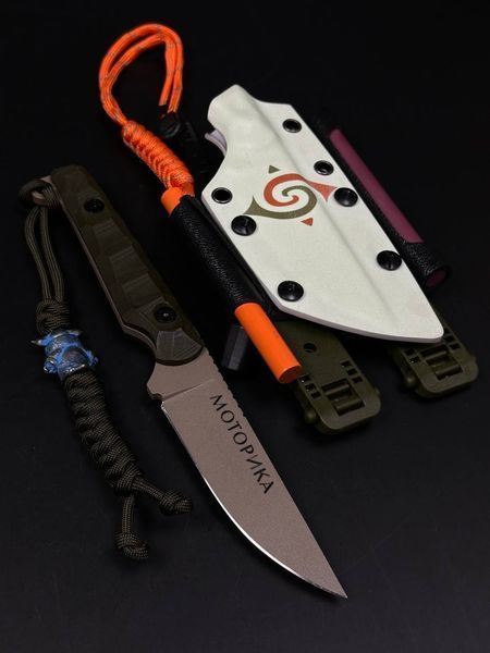 Tactical Knife "Stus" Olive with Anime and Motorika Engraving
