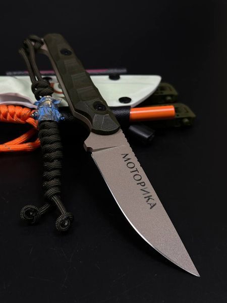 Tactical Knife "Stus" Olive with Anime and Motorika Engraving