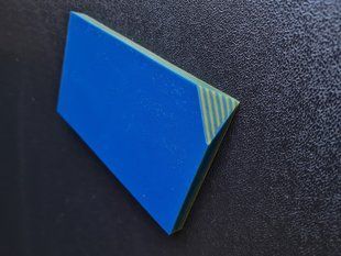 Micarta, handle pads, sheet (Yellow blue) 6 mm.