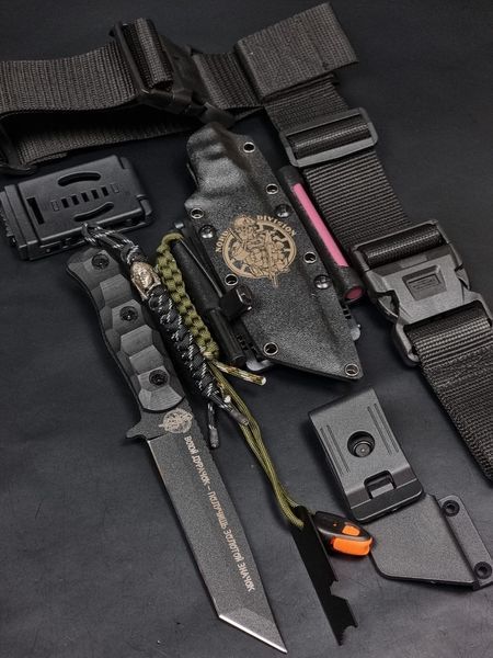 Combat Knife "Tanto" | "Nord Division" Black (Engraving)