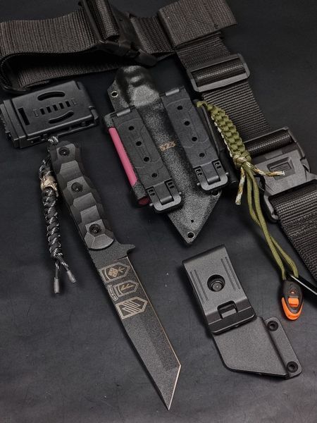 Combat Knife "Tanto" | "Nord Division" Black (Engraving)