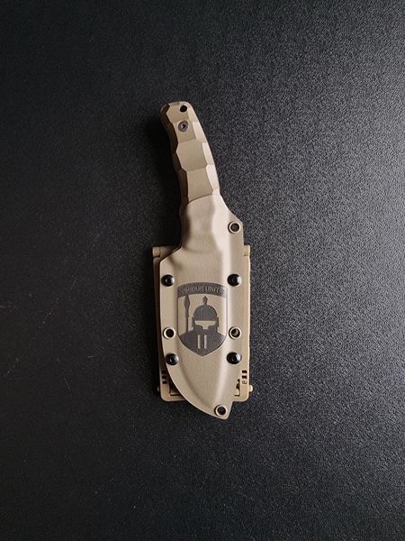 Yarchuk polymer tan - multipurpose, compact knife (Tan handle, colored scabbard)