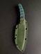 Etching Tiger Trapper - Multi-Purpose, Compact Knife (Emerald Handle, Colored Scabbard)