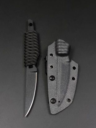 EDC Knife "Sikorskiy" | Black Paracord