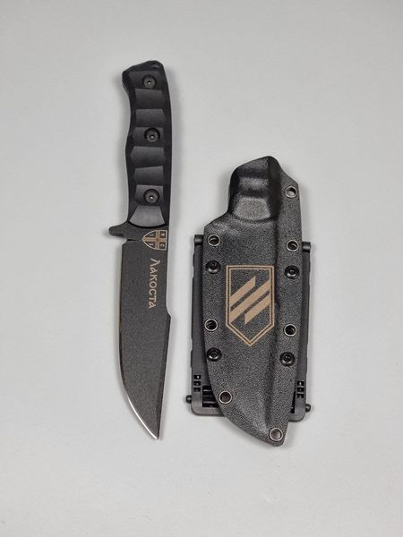 "Aeneas" - tactical knife made of Micarta - black sheath