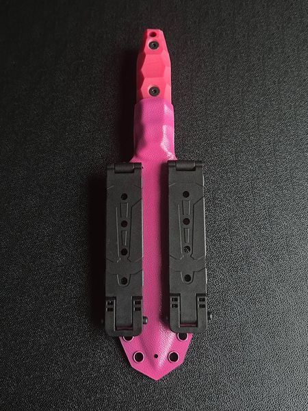 Vakulich: A Knife That Serves Nature (etching, pink handle, colored scabbard)