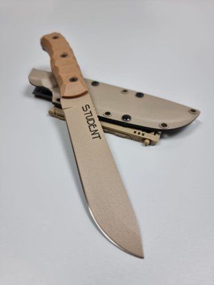 Buy Veles hunting knife handmade polymer tan
