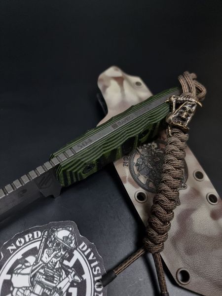 Ніж бойовий &laquo;Tanto&raquo; | Камуфляж Гравіювання &laquo;Двічі не вмирати&raquo; та &laquo;Nord Division&raquo; TASGRN-22052024 фото