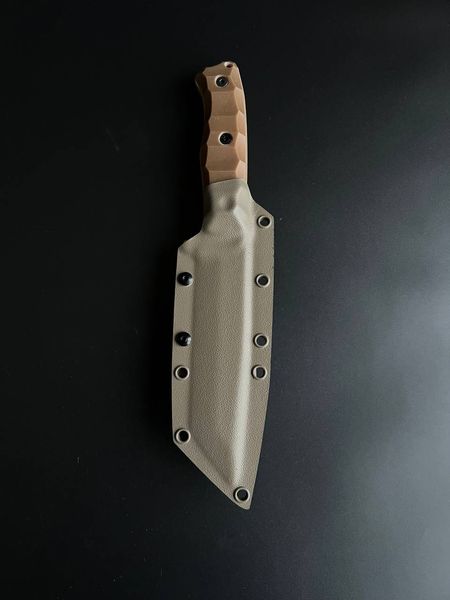 Tanto polymer tan - multipurpose tactical knife (Tan handle, colored scabbard)