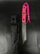 Tactical Knife "Tanto" | Pink Micarta Anime Style Engraving
