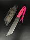 Tactical Knife "Tanto" | Pink Micarta Anime Style Engraving