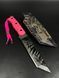 Tactical Knife "Tanto" | Pink Micarta Anime Style Engraving