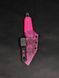 EDC Knife "Paton" | Pink Paracord and Sheath | Anime and Latin Engraving