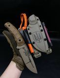 Tactical Knife "Yarchuck" | "Sniper Edition" Tan with Rifle Engraving and GUR Symbols
