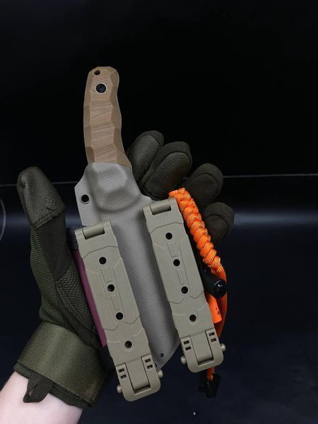 Tactical Knife "Yarchuck" | "Sniper Edition" Tan with Rifle Engraving and GUR Symbols