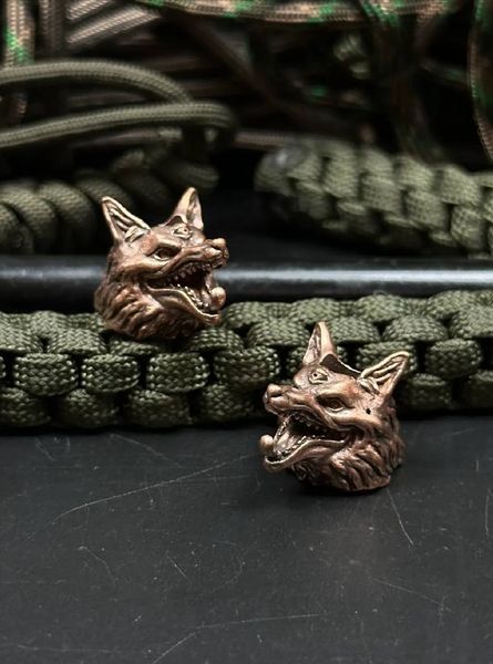 Lanyard with brass bead &ldquo;Three-Eyed Wolf&rdquo;