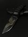 Tactical Knife "Yarchuck" | Black Micarta | Feather Engraving & Inscription