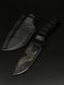 Tactical Knife "Yarchuck" | Black Micarta | Feather Engraving & Inscription