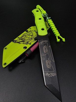Tactical Knife "Tanto" | "Attack on Titan" Lime (Anime and Titan Engraving)