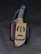 Survival Knife "Yarchuk" | Koi Carp & Compass Engraving (Grey Micarta Handle)