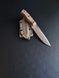 Shchedryk polymer tan - a wide-ranging tactical knife with a double-edged blade (Tan handle, colored scabbard)