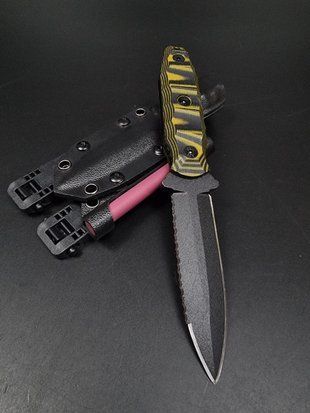 Ніж для виживання &laquo;Сірко&raquo; | &laquo;Sirko&raquo; Black & Yellow Semi-serrated SIBBYM-31082026 фото
