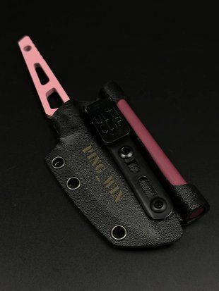 EDC Knife "Sikorskiy" Pink Anime Engraving