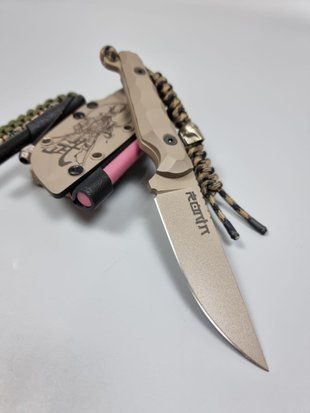 Stus - hunting knife, handmade - ruby musat