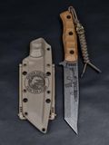 Tactical Knife "Tanto" | "Faust" Coyote Color, Rifle and Giena Group Engraving