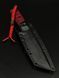 Tactical Knife "Tanto" Red Edition | Tan Polymer Coating Skull Engraving