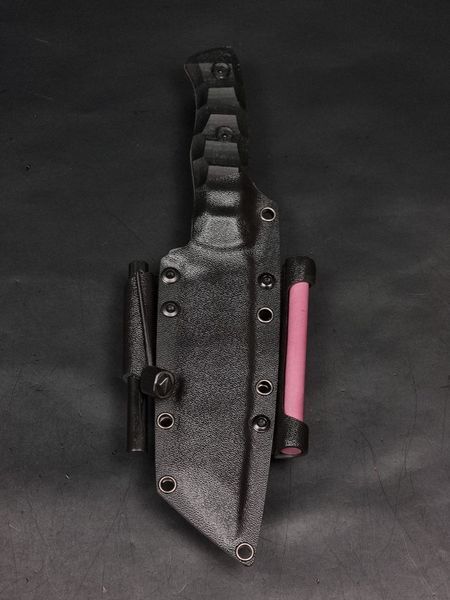 Survival Knife "Tanto" | Black Micarta, "Lion King" Engraving