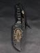 Tactical Knife &ldquo;Shchedryk&rdquo; | Black Micarta | Anime Engraving (Itachi)