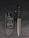 Tactical Knife &ldquo;Shchedryk&rdquo; | Black Micarta | Anime Engraving (Itachi)