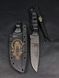 Tactical Knife &ldquo;Shchedryk&rdquo; | Black Micarta | Anime Engraving (Itachi)