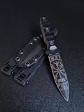 "Sirko" &ndash; Hunting knife for impeccable accuracy (black polymer, black handle, black scabbard)