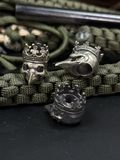 Темляк з латунною намистиною &ldquo;Череп Чумного лікаря в короні&rdquo; N001 фото