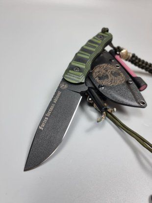 Hunting knife Yarchuk with engraving - flint