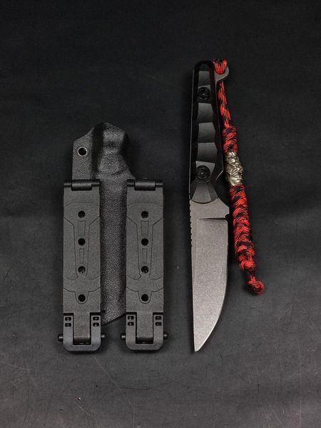 Tactical Knife "Stus" | "Demon" Black Micarta, Demon Engraving