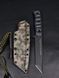 Tactical Knife "Tanto" | Black Micarta, Camouflage, "To friend Hora" Engraving