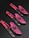 Survival Knife "Tanto" | Pink Micarta Oni and Geisha Engraving