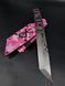 Tactical Knife "Tanto" | Pink Camo Engraving Berserk and Runes