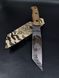 Tactical Knife "Tanto" | Coyote, Valknut and Raven Engraving