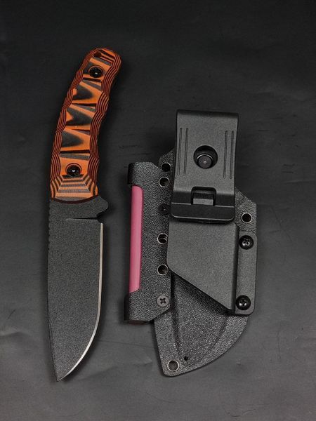Bushcraft Knife "Yarchuck" | Orange & Black Micarta