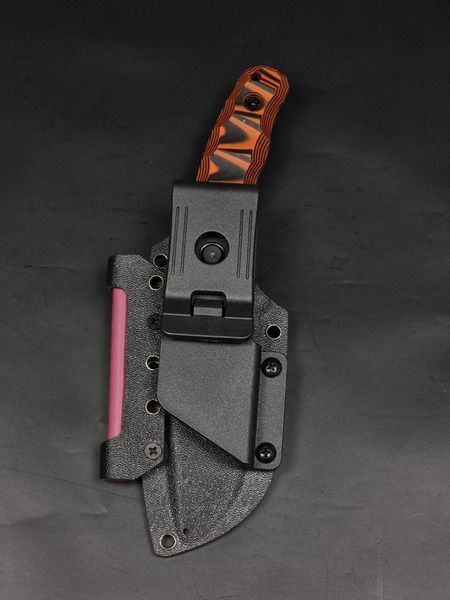 Bushcraft Knife "Yarchuck" | Orange & Black Micarta